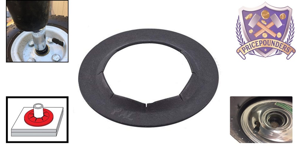 Partially Threaded 5/8" Push-On Pushnut - Secure Attachment for Carts - 2-Pack