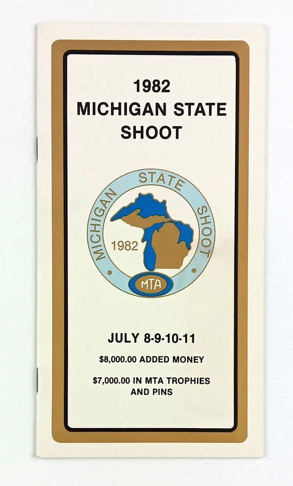 1982 Michigan State Trapshooting MTA Tournament Mason MI Guide Booklet Program