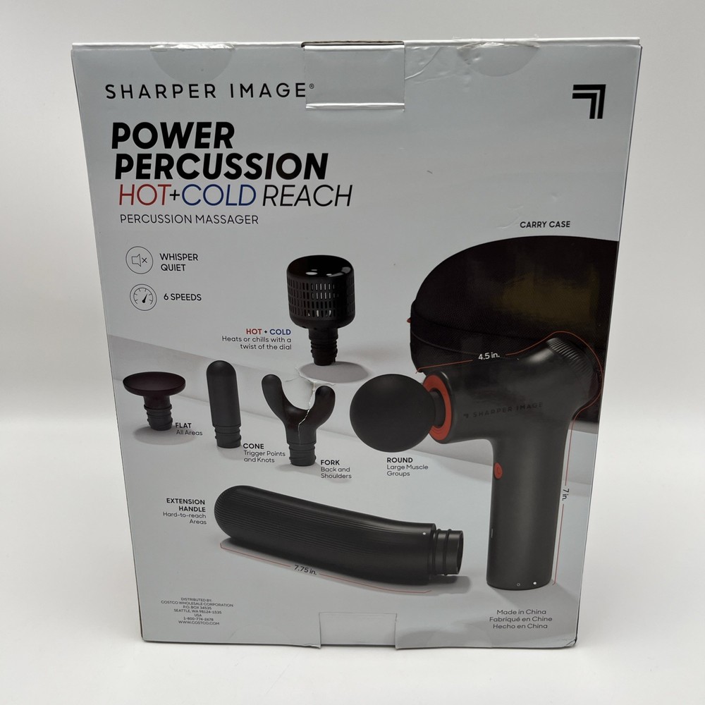 Sharper Image Power Percussion Hot & Cold Reach Percussion Massager