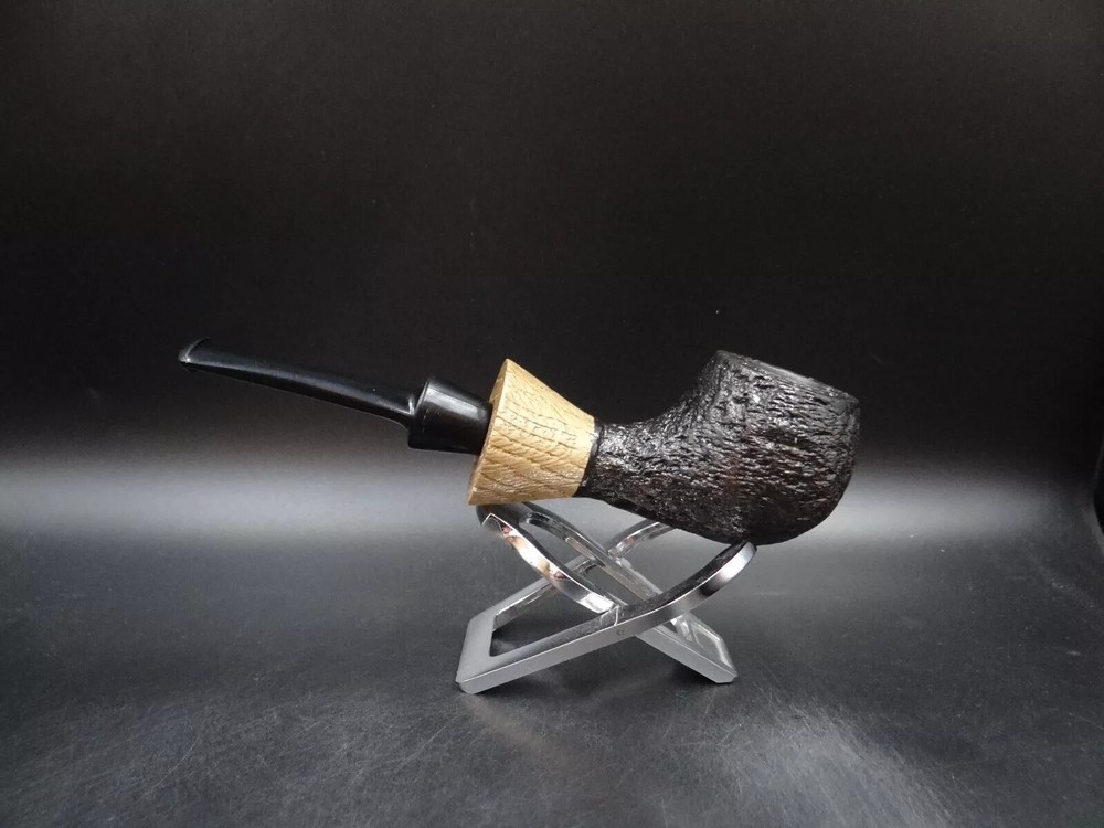 TURKIEWICZ BLACK OAK (MORTA) HAND MADE RHODESIAN PIPE 02