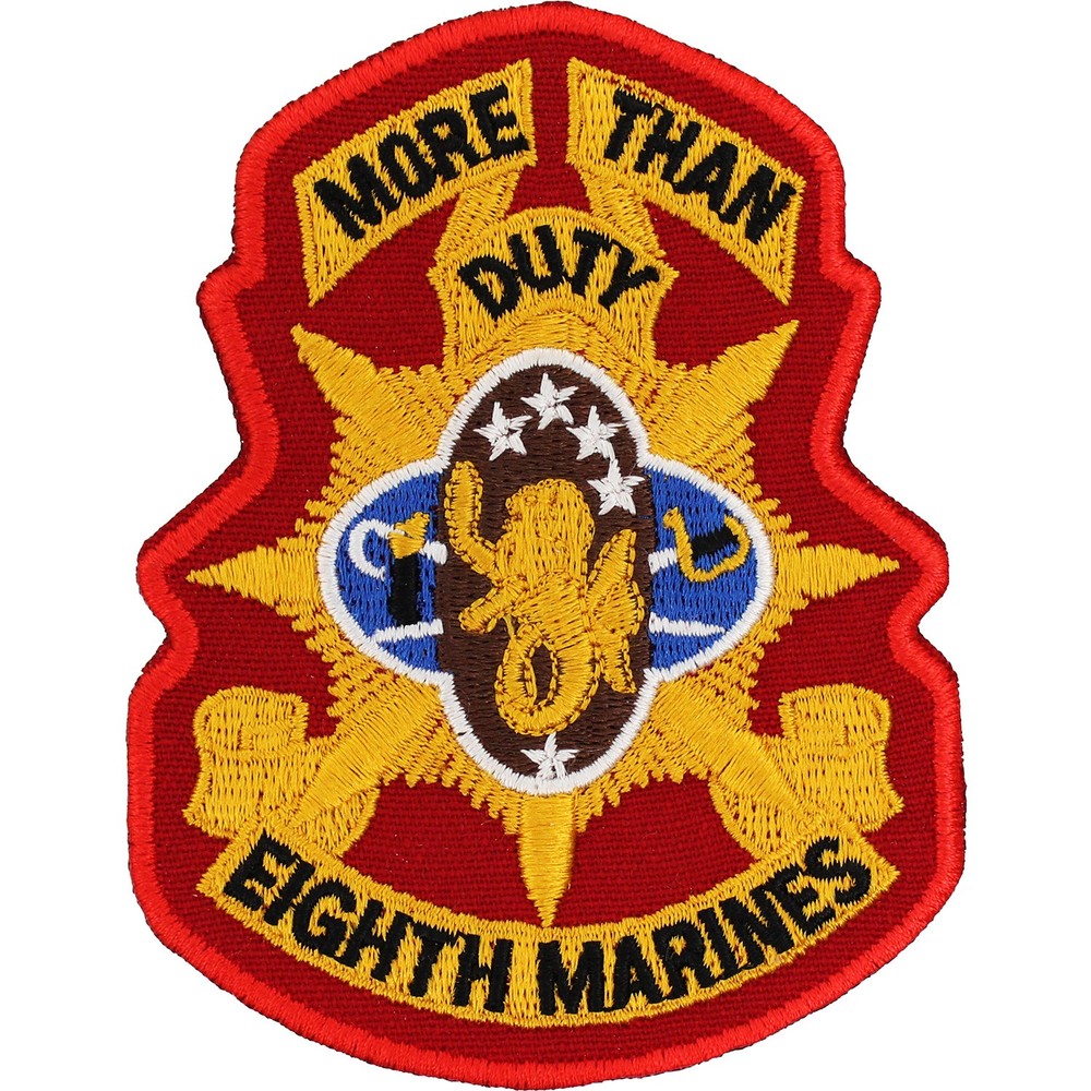 8th Marines Regiment Patch ( 3" x 4" ) ( Sew-On ) P5294