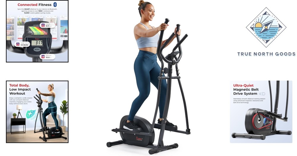 8-Level Resistance Indoor Elliptical Machine with Digital Performance Tracking