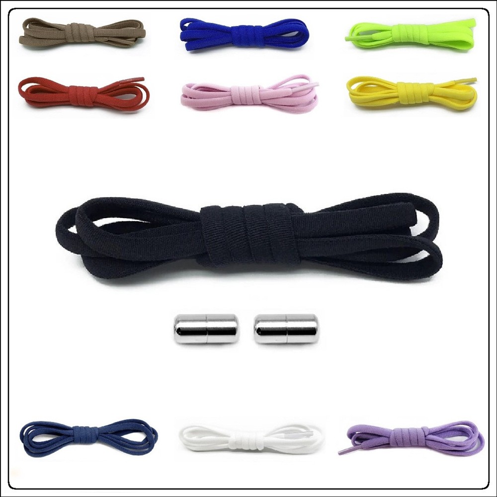 Stretchy Elastic No Tie Boot Sneakers Replacement Shoe Laces Rope Strings #2002
