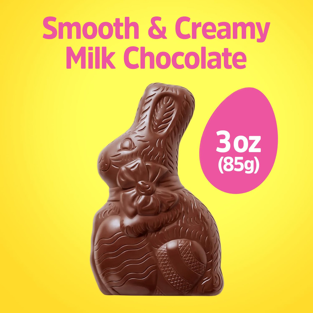 Solid Milk Chocolate Bunnies -Easter Chocolate Bunny Perfect for Easter Baskets