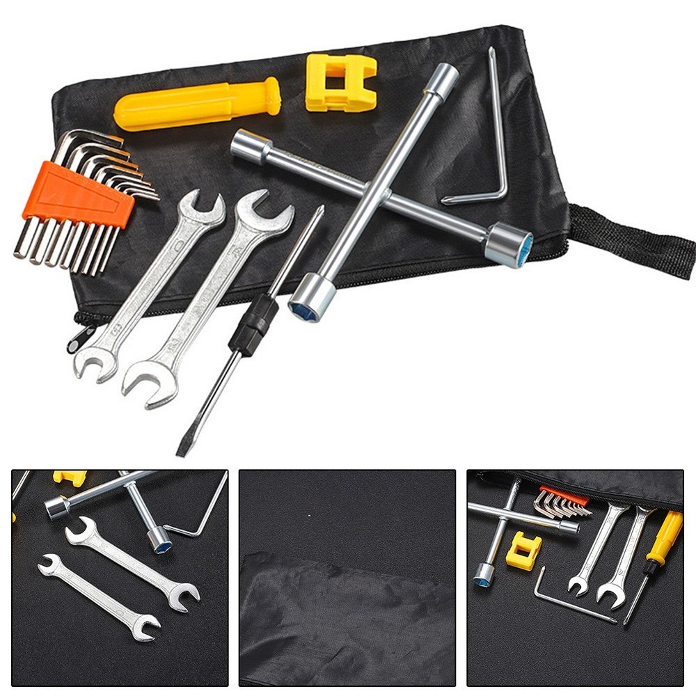 Compact Motorcycle Repair Tool Set with 8 Essential Tools for Easy Use