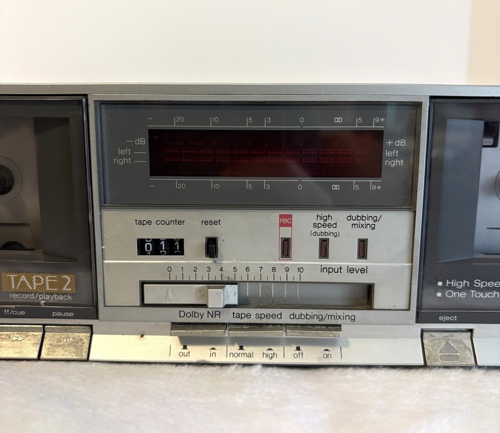 Technics Stereo Double Cassette Deck Model RS-B11-W Tested, Fully Functional
