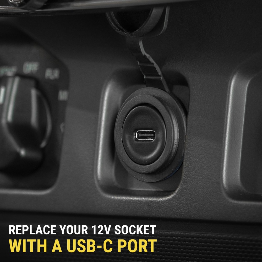 USB C Dash Mount Extension Kit for Cars with Adapter and 3FT Cable