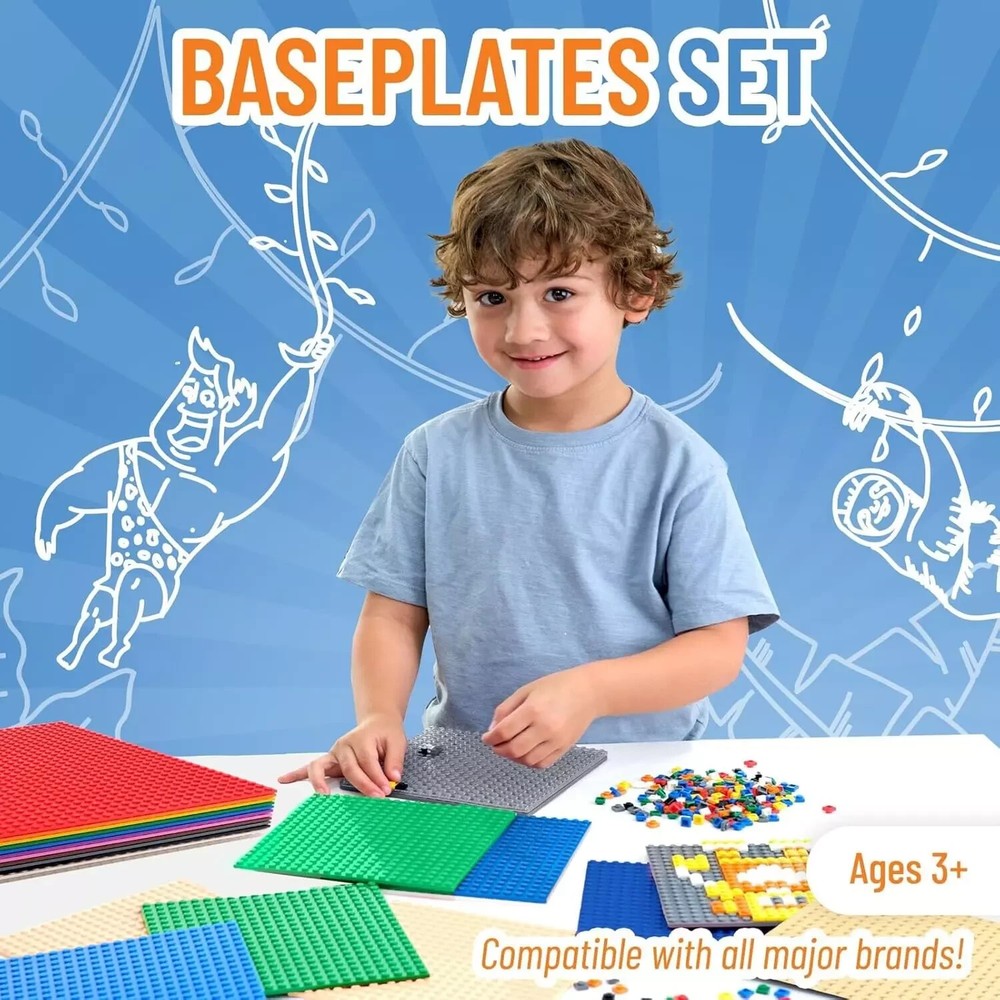 Strictly Briks  Lego 12 Pack Classic  10x10 Stackable  Baseplates 32 x 32 Studs