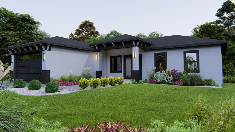 BLUEPRINTS CONTEMPORARY HOUSE PLAN ARCHUP #111P