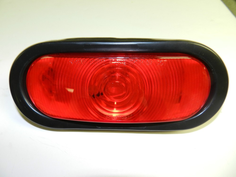 6-1/2" Oval Trailer Light RED Stop Turn Tail 3 Function ST70RB Kit USA Free ship