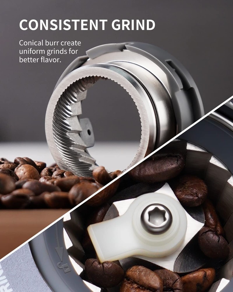 Conical Burr Espresso Coffee Grinder Electric with Precision Timer 2.0