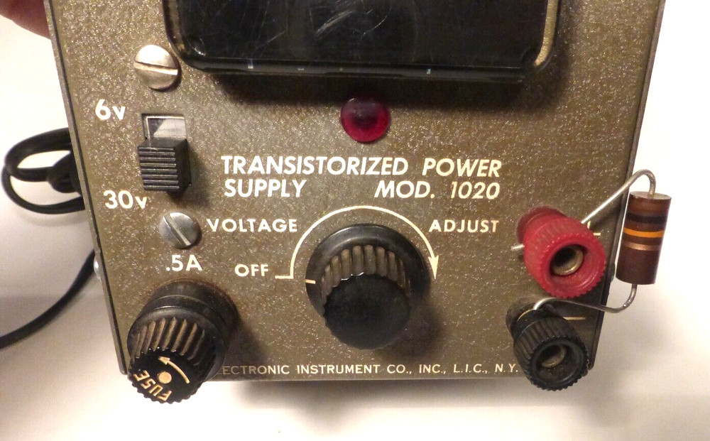 Electronic Instrument's TRANSISTORIZED POWER SUPPLY model 1020 Tested & Working