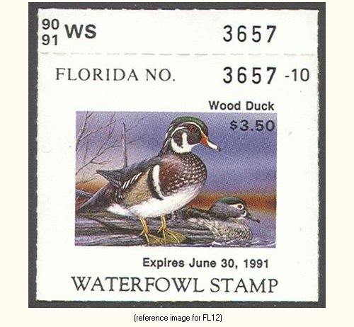 D2K Florida Duck Stamp 1990 $3.50