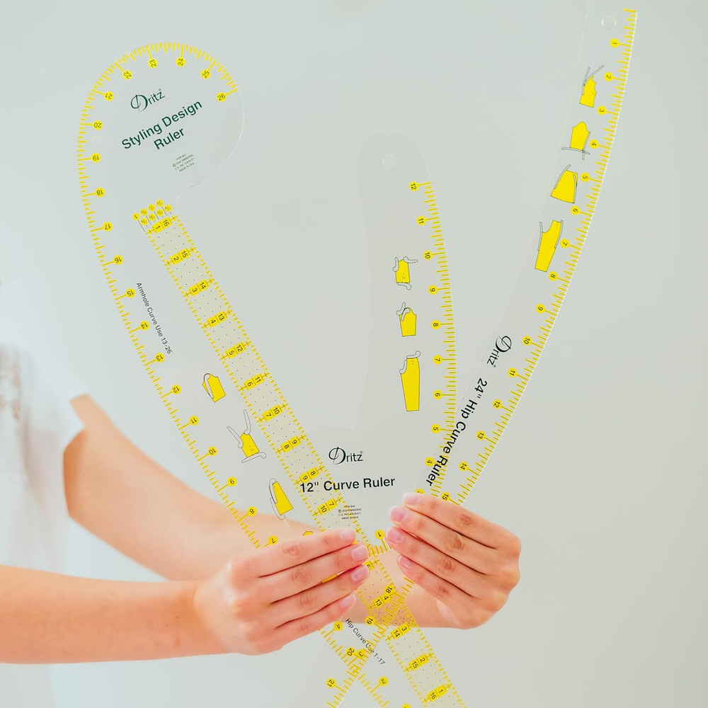 Sewing Ruler Set: Curve, Hip & Styling Design Rulers for Perfect Patterns