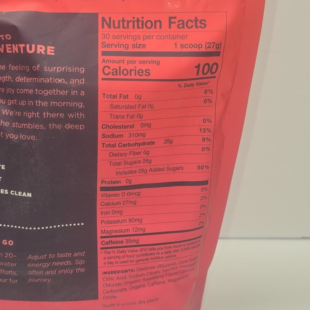 Tailwind Endurance Fuel Raspberry Caffeinated Hydration Powder Sealed