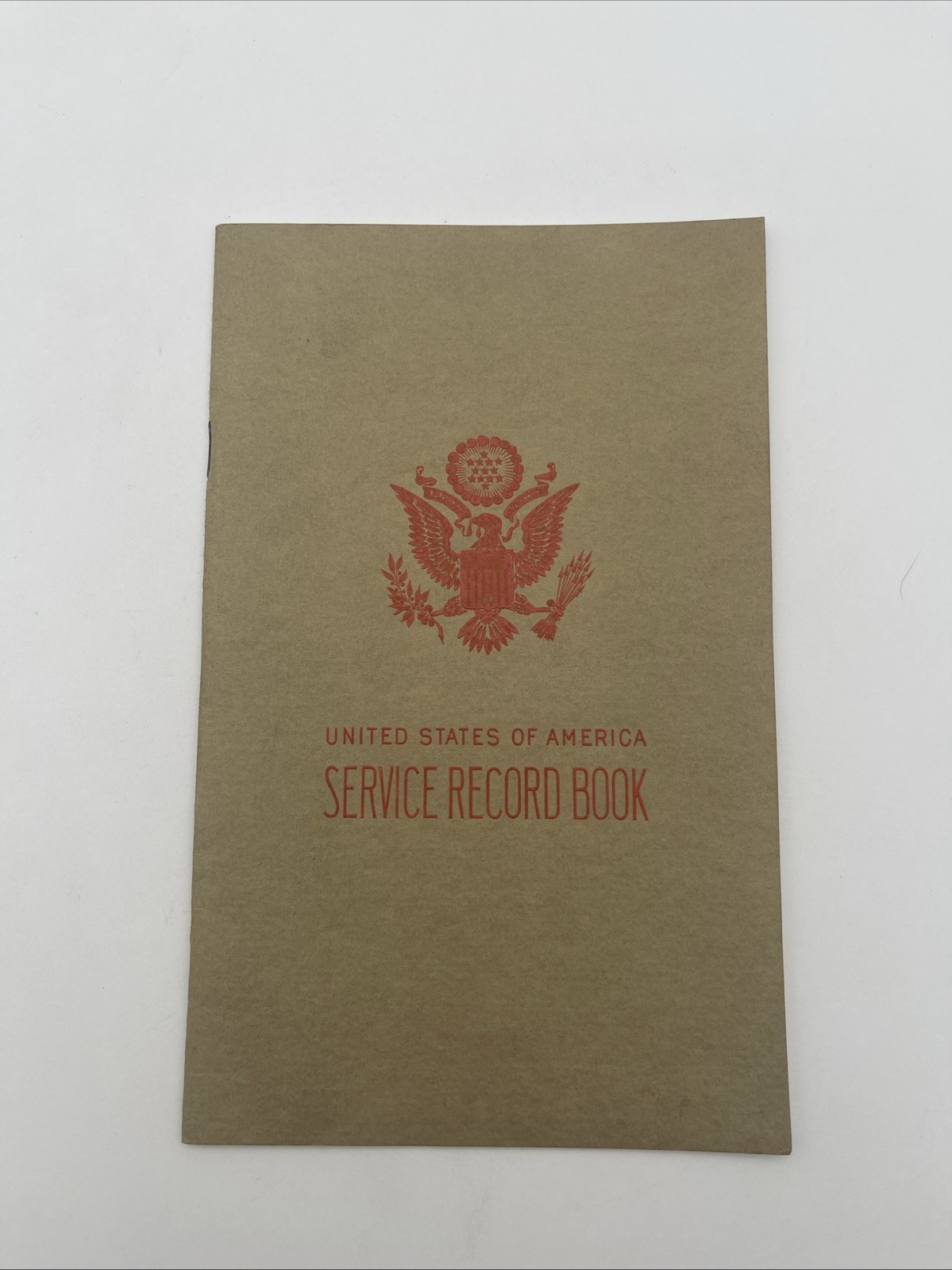 WWII Army Navy Marines War Service Record Book Military Ranks Medals Blank 1942