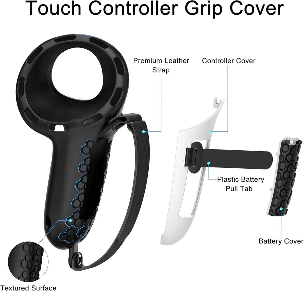 Controller Grips Compatible with Meta Quest 3S Oculus Quest 3 Controllers Str...