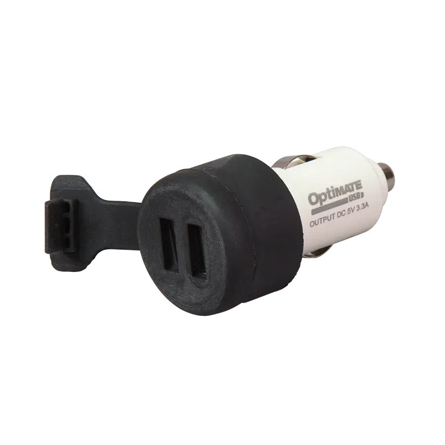 OptiMate Dual USB Fast Charger Cigarette Adapter