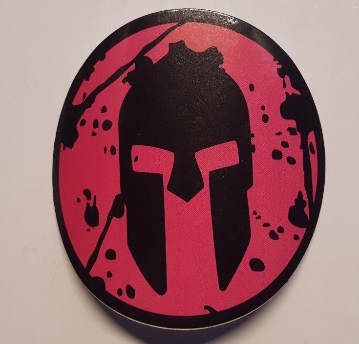 NEW Spartan 3" PINK - Decal Sticker