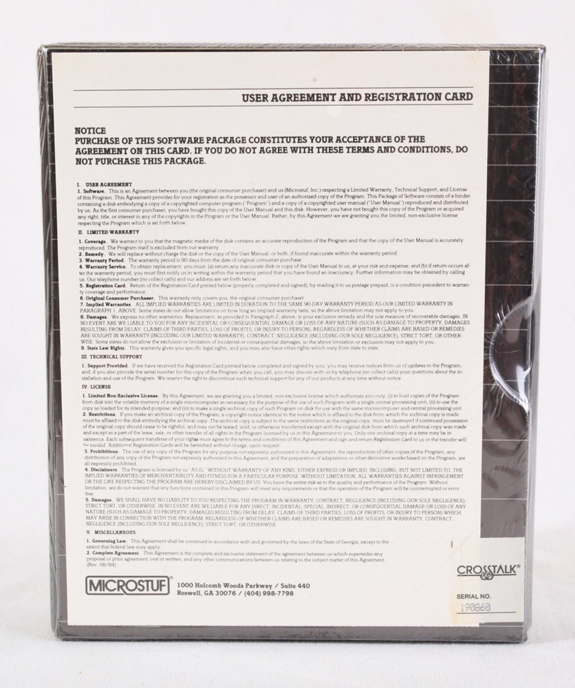 Crosstalk XVI Data Communication Software, Sealed