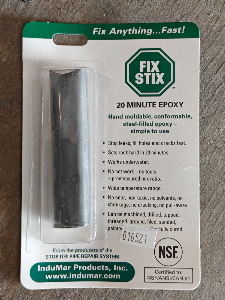Indumar Fix Stix Hand Moldable Steel Reinforced epoxy