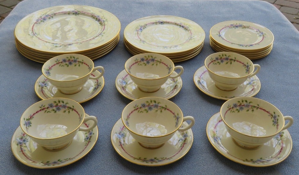 30 Pcs Complete Set for 6 Lenox Belvidere Dinnerware
