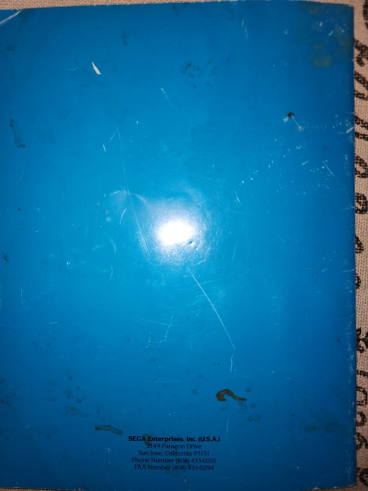 Altered Beast Manual Arcade Sega