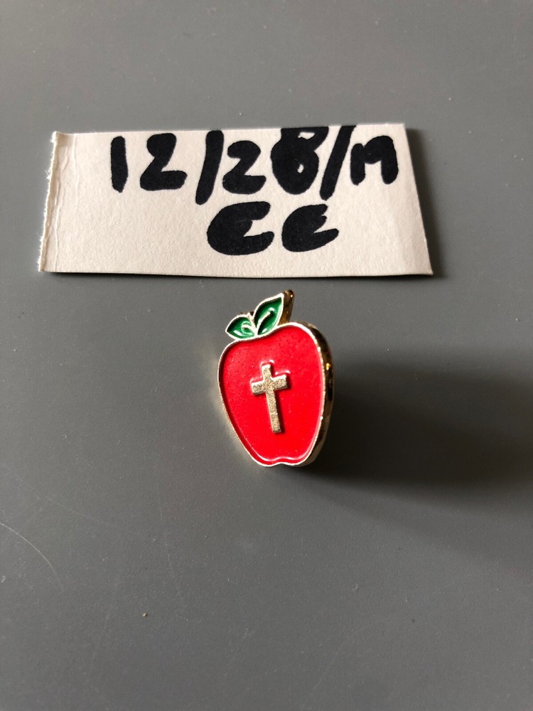 Vintage Apple With Cross Pin