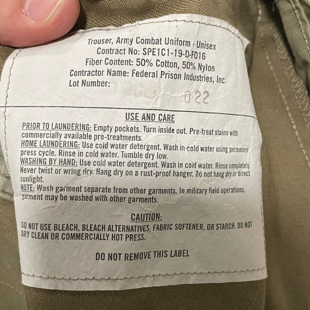 Army Combat Uniform ACU Pants Medium Regular MultiCam Cargo Pants Insect Shield