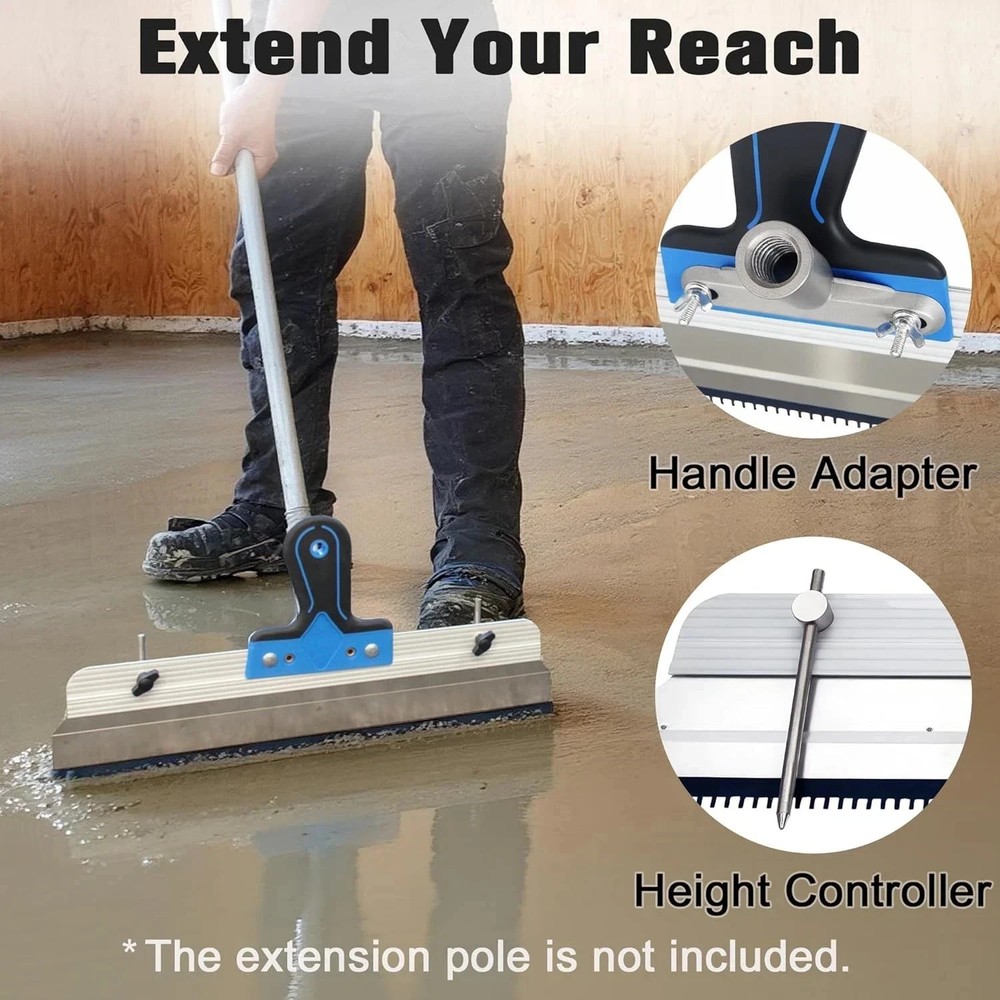 Self-Leveling Cement & Epoxy Floor Tool Kit – Rake, 9” Spike Rollers, 4” Paint R