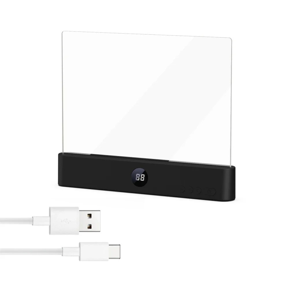 Book Light, Rechargeable Clear LED Flat Reading Light with 3 Colors & Timer, ...