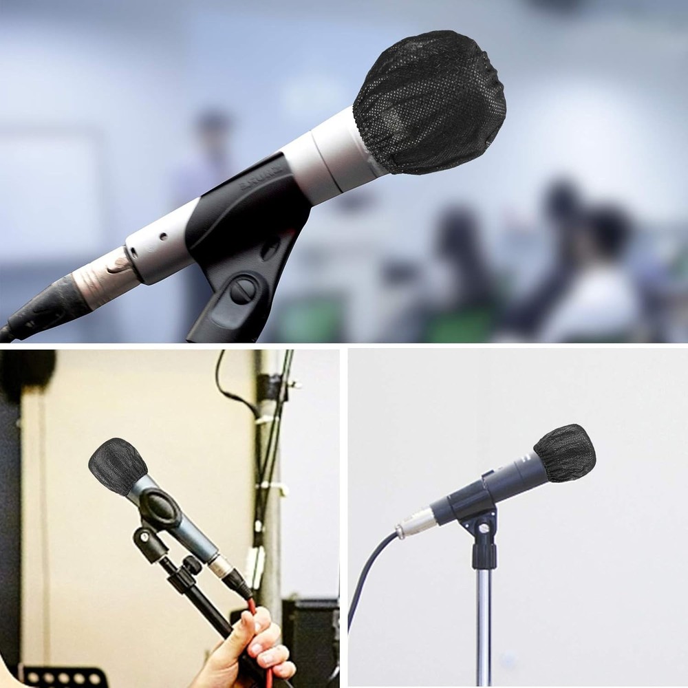 200 Pcs Disposable Microphone Covers - Non-Woven Windscreen for Performances