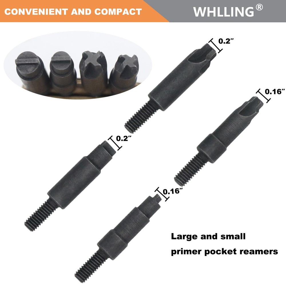 Case Prep Multitool, Chamfer Deburring Hand Tools for Reloading, Black