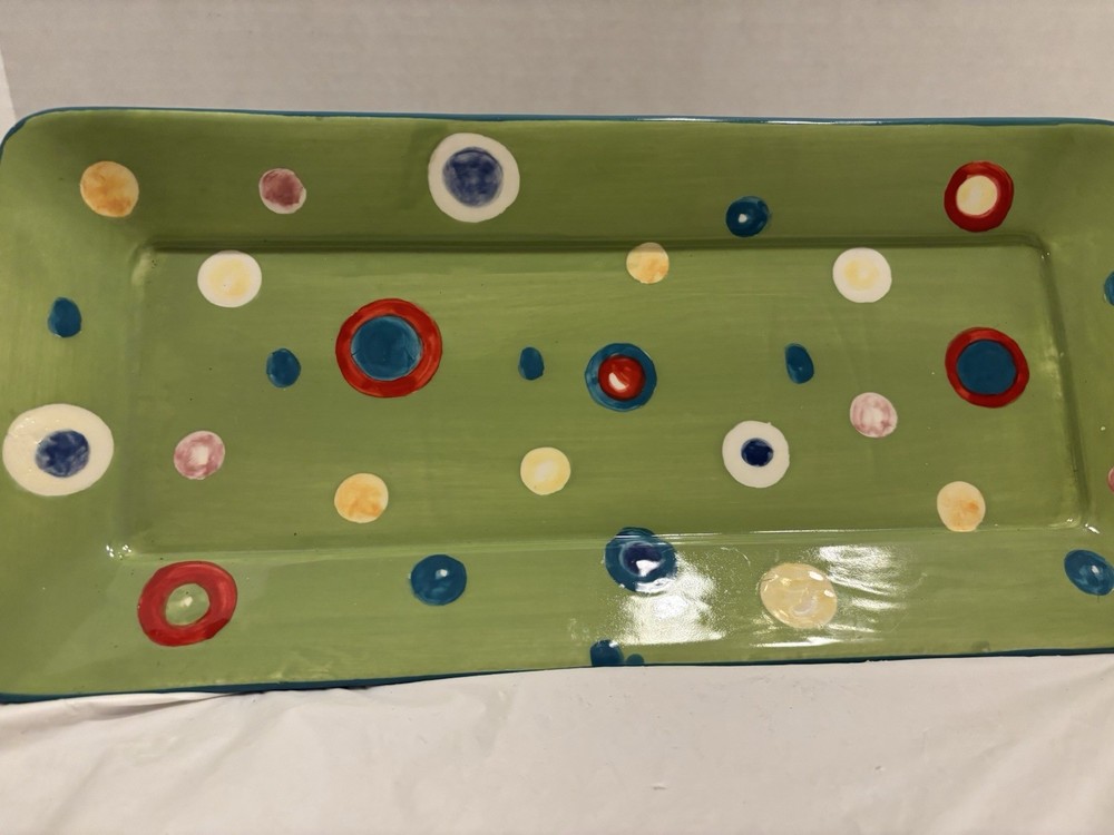Splish Splash Park Rectangle Lime Green Tray