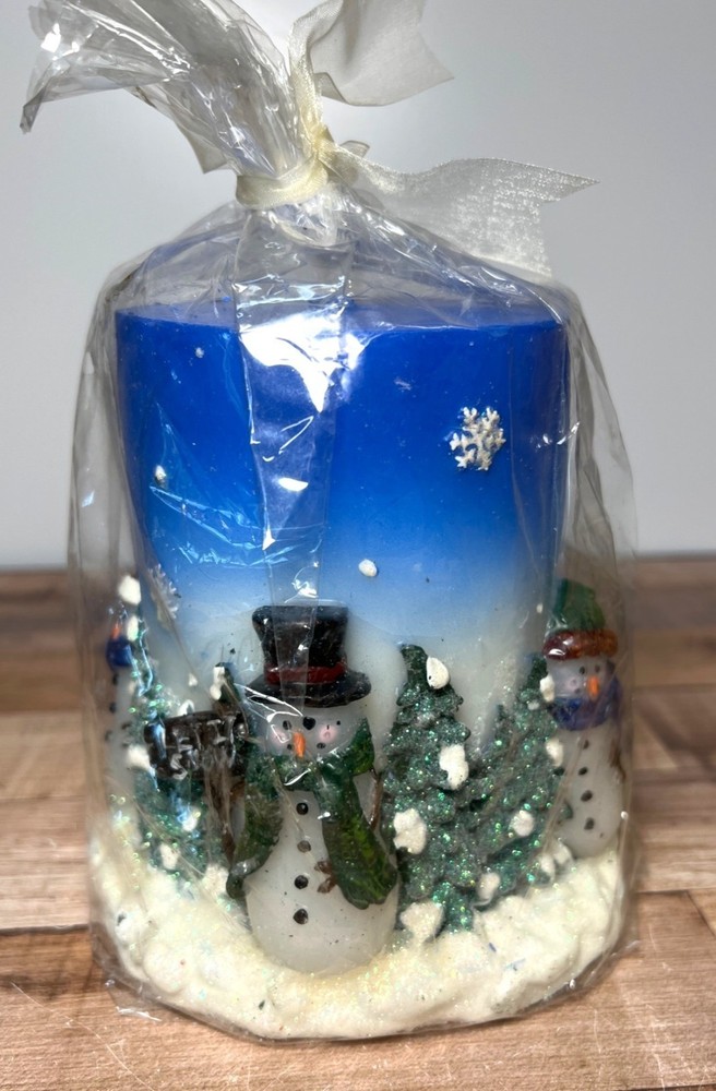 Snowman & Tree Winter Candle Décor
