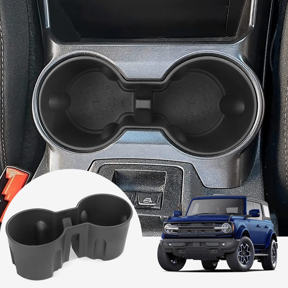 Center Console Cup Holder Inserts For Ford Bronco Accessories 2/4 Doors 2021+