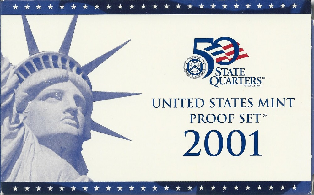 2001-S US PROOF SET - 10 Coins Includes State Quarters