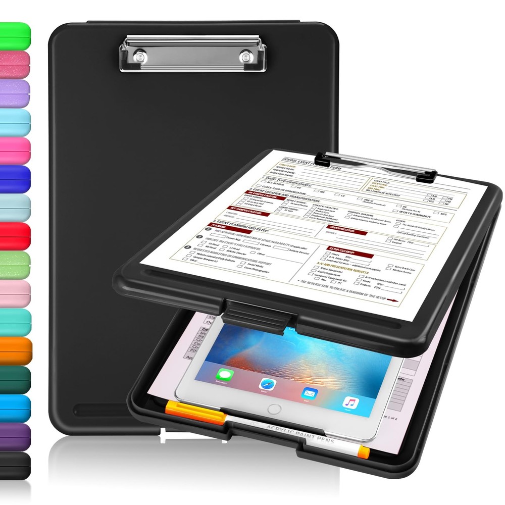 Clipboard with Storage Plastic Folding Clipboard Organizer