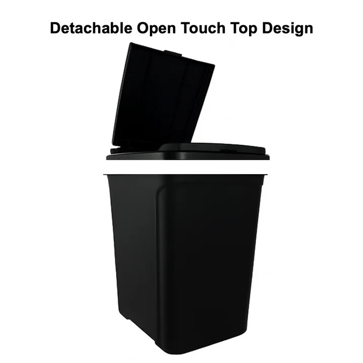 Mainstays Kitchen Trash Can, 7.6 Gallon Plastic Garbage Bin with Touch Top Lid,