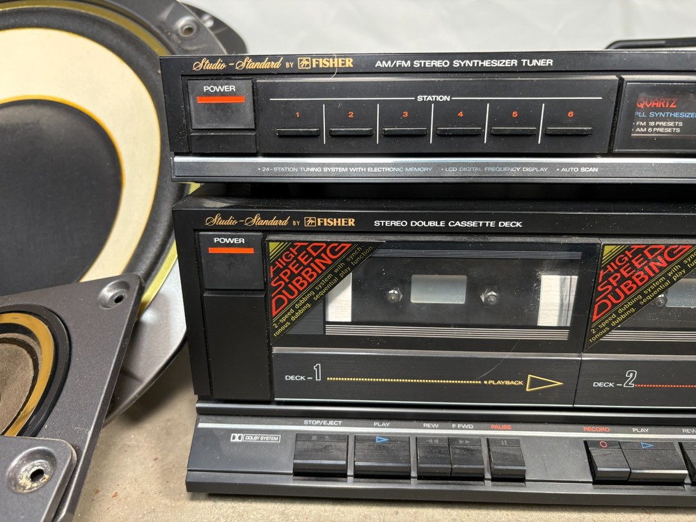 Fisher Studio Standard Stereo Component System Lot Turntable Speakers Untested