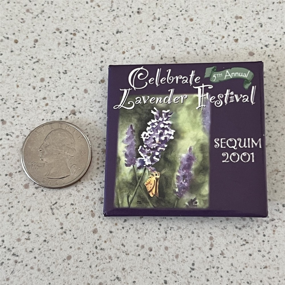 2001 Sequim Washington Lavender Festival Pinback Button #46899