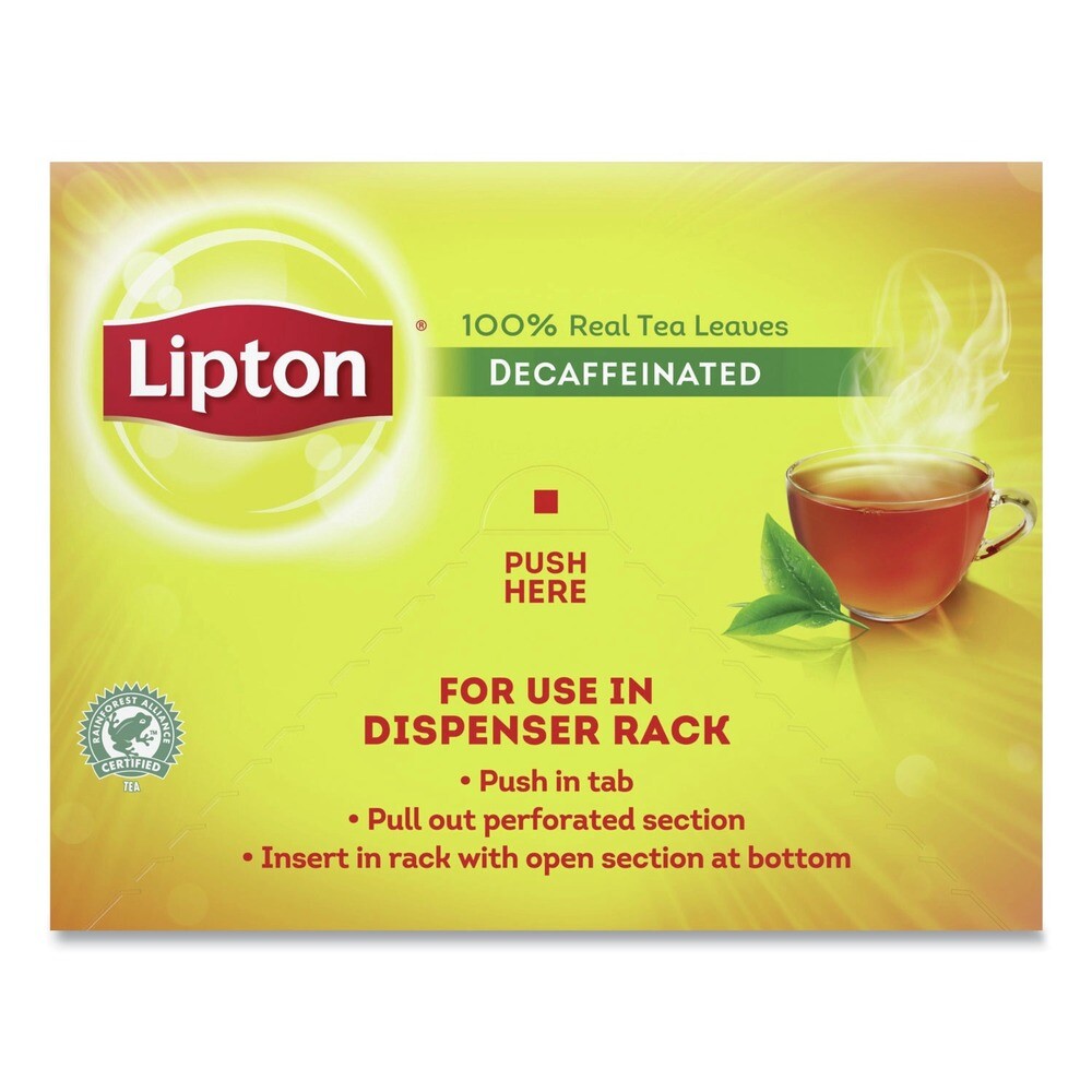 Lipton 290 Tea Bags - Decaffeinated (72/BX) New