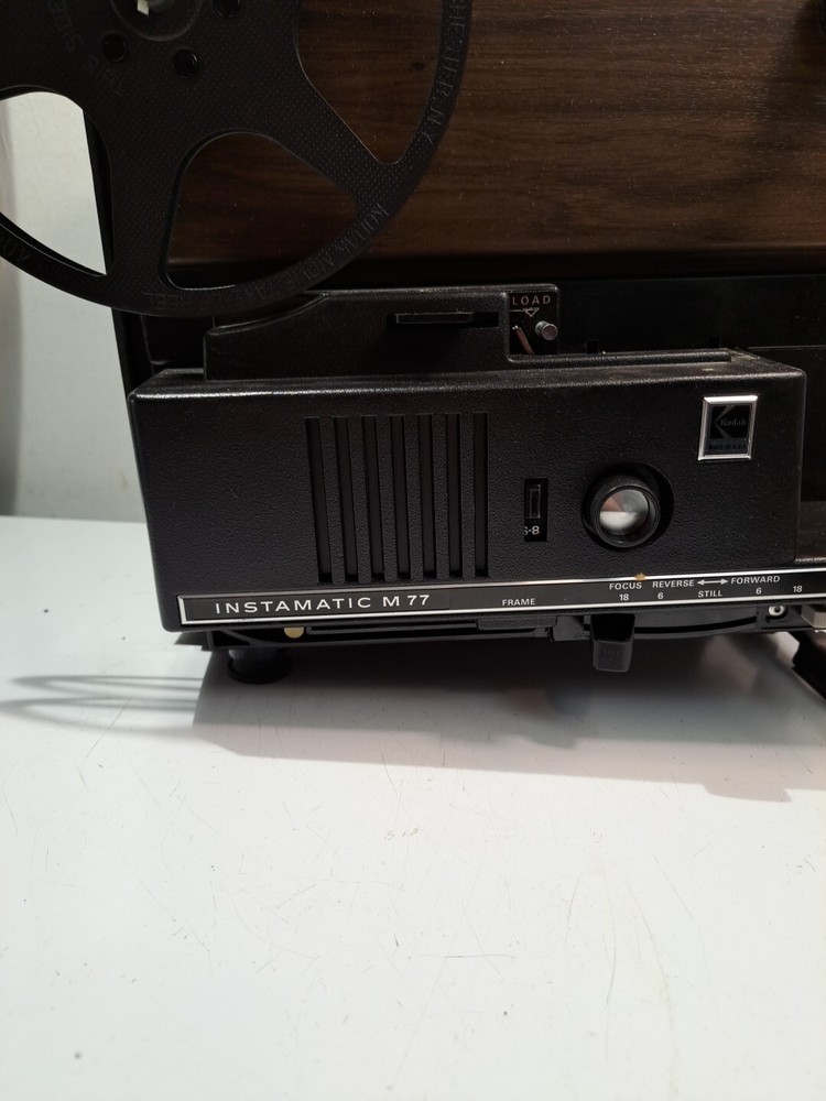 KODAK Instamatic M77 Projector - Motor Powers On - Bulb Is Out - Reel UNTESTED