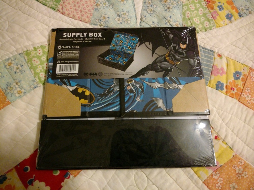 DC Comics Batman Supply Box with Magnetic Closure Assembles in Seconds NEW!