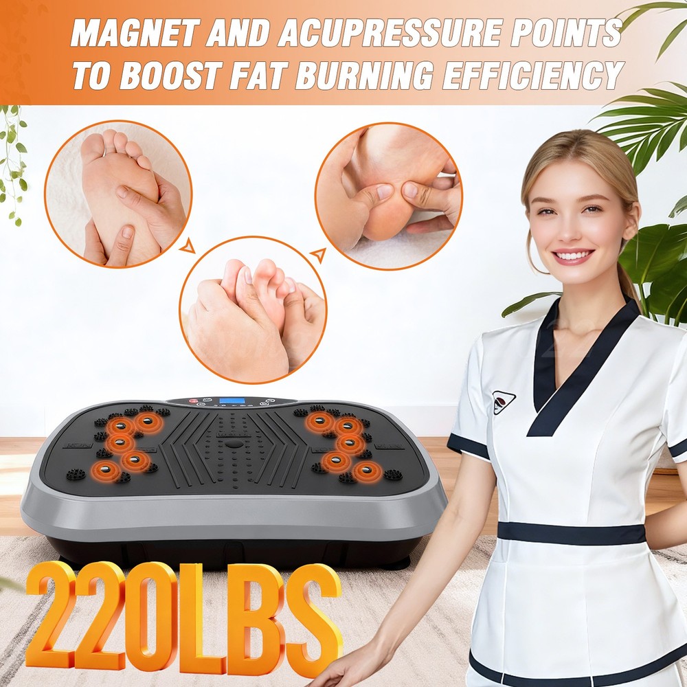 10 AutoMode Vibration Plate Exercise Machine Whole Body Workout Vibrate Platform
