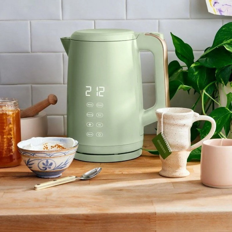 1.7-Liter Electric Kettle 1500 W with One-Touch Activation, Sage Green
