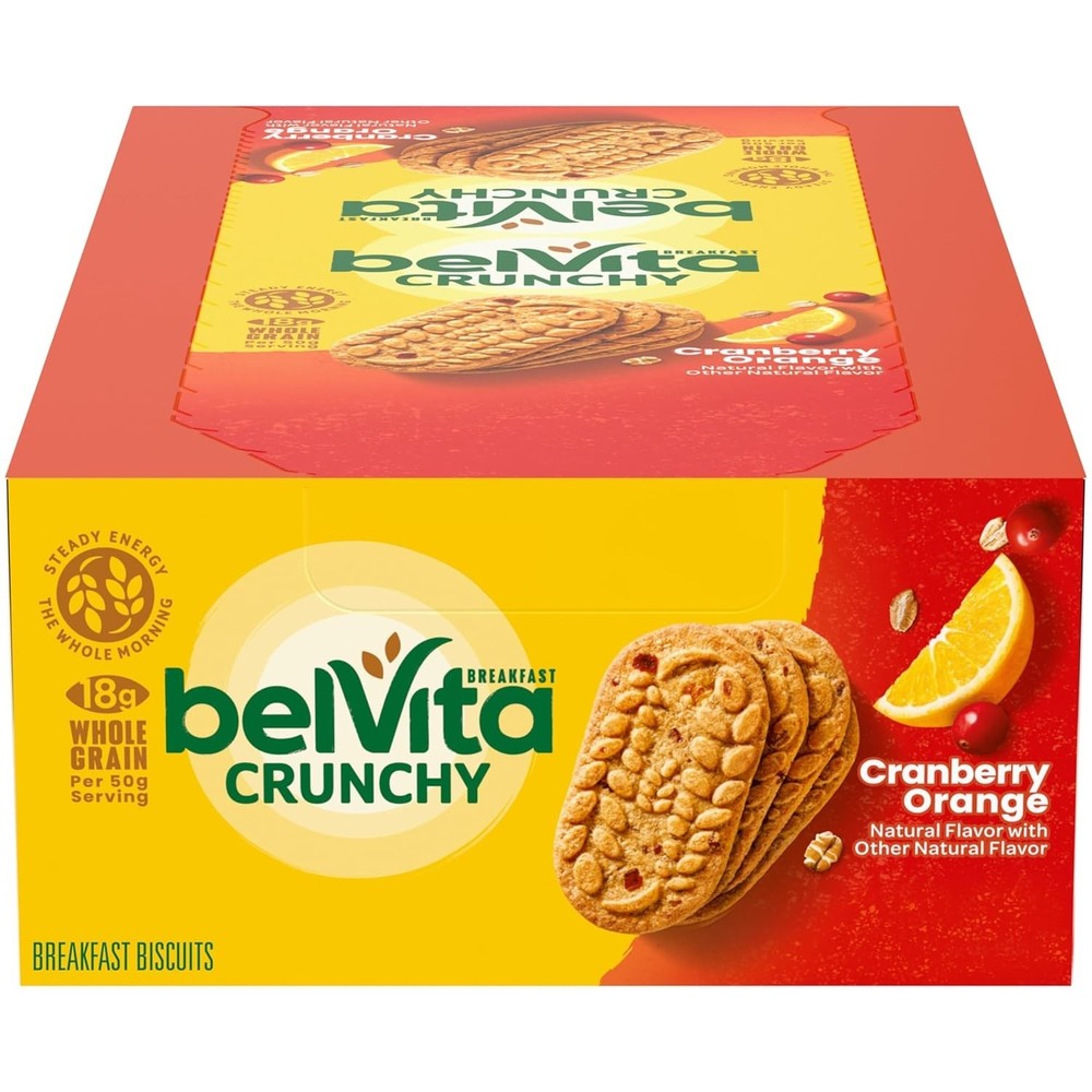 belVita Cranberry Orange Breakfast Biscuits 8 Packs 4 Biscuits Per Pack