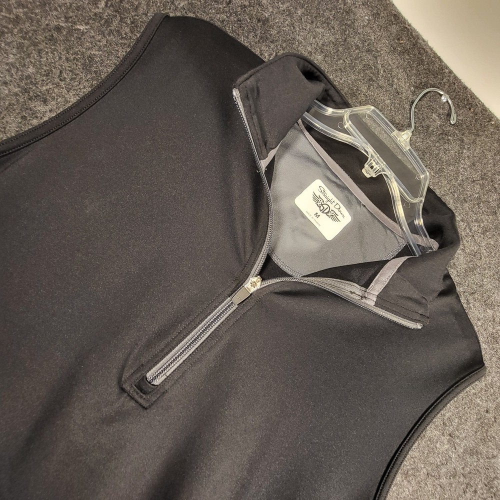 Straight Down Golf Vest 1/4 Zip Men’s Medium Black