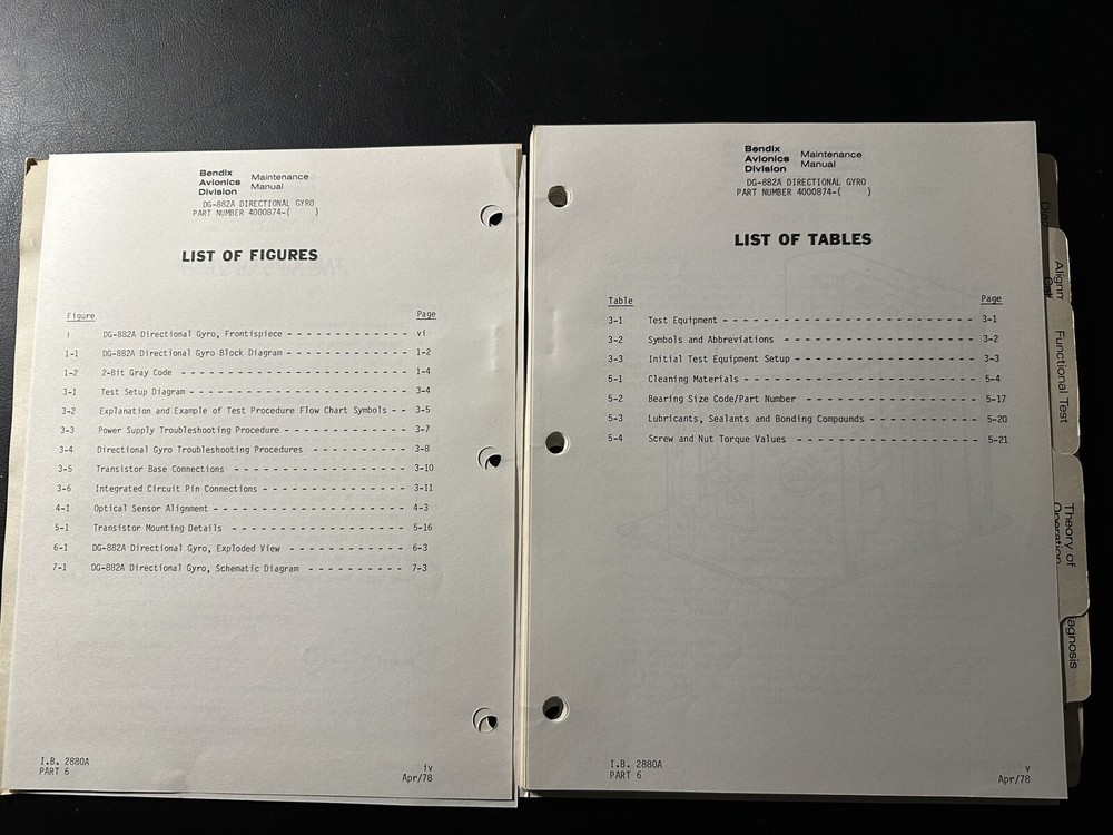 Bendix HSD-880 HSD - DG-882A Directional Gyro Service Manual