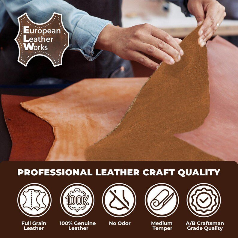 ELW Buffalo Hide Leather Strap 5-6 oz | Blank Belts